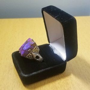 Vintage Jewelry - Vintage Sterling Silver Ring with Purple Jasper Vintage Jewelry - Vintage Sterling Silver Ring with Purple Jasper